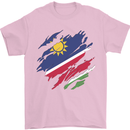 Torn Namibia Flag Namibian Day Football Mens T-Shirt 100% Cotton Light Pink