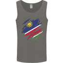Torn Namibia Flag Namibian Day Football Mens Vest Tank Top Charcoal