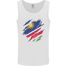 Torn Namibia Flag Namibian Day Football Mens Vest Tank Top White
