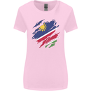 Torn Namibia Flag Namibian Day Football Womens Wider Cut T-Shirt Light Pink