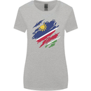 Torn Namibia Flag Namibian Day Football Womens Wider Cut T-Shirt Sports Grey