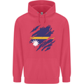 Torn Nauru Flag Nauruan Day Football Childrens Kids Hoodie Heliconia