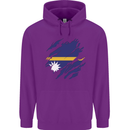 Torn Nauru Flag Nauruan Day Football Childrens Kids Hoodie Purple
