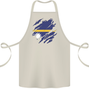 Torn Nauru Flag Nauruan Day Football Cotton Apron 100% Organic Natural