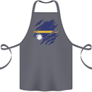 Torn Nauru Flag Nauruan Day Football Cotton Apron 100% Organic Steel