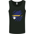 Torn Nauru Flag Nauruan Day Football Mens Vest Tank Top Black