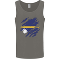 Torn Nauru Flag Nauruan Day Football Mens Vest Tank Top Charcoal