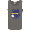 Torn Nauru Flag Nauruan Day Football Mens Vest Tank Top Charcoal