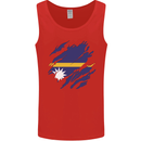 Torn Nauru Flag Nauruan Day Football Mens Vest Tank Top Red