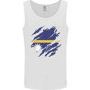 Torn Nauru Flag Nauruan Day Football Mens Vest Tank Top White