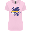 Torn Nauru Flag Nauruan Day Football Womens Wider Cut T-Shirt Light Pink