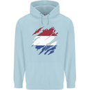 Torn Netherlands Flag Holland Dutch Day Football Childrens Kids Hoodie Light Blue