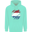 Torn Netherlands Flag Holland Dutch Day Football Childrens Kids Hoodie Peppermint