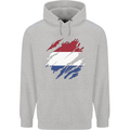Torn Netherlands Flag Holland Dutch Day Football Childrens Kids Hoodie Sports Grey