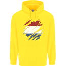 Torn Netherlands Flag Holland Dutch Day Football Childrens Kids Hoodie Yellow