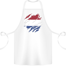 Torn Netherlands Flag Holland Dutch Day Football Cotton Apron 100% Organic White