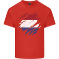 Torn Netherlands Flag Holland Dutch Day Football Kids T-Shirt Childrens Red
