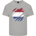 Torn Netherlands Flag Holland Dutch Day Football Kids T-Shirt Childrens Sports Grey