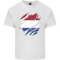 Torn Netherlands Flag Holland Dutch Day Football Kids T-Shirt Childrens White