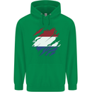 Torn Netherlands Flag Holland Dutch Day Football Mens 80% Cotton Hoodie Irish Green