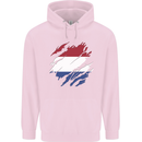 Torn Netherlands Flag Holland Dutch Day Football Mens 80% Cotton Hoodie Light Pink