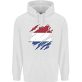 Torn Netherlands Flag Holland Dutch Day Football Mens 80% Cotton Hoodie White