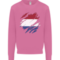 Torn Netherlands Flag Holland Dutch Day Football Mens Sweatshirt Jumper Azalea