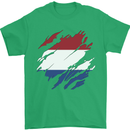Torn Netherlands Flag Holland Dutch Day Football Mens T-Shirt 100% Cotton Irish Green