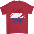 Torn Netherlands Flag Holland Dutch Day Football Mens T-Shirt 100% Cotton Red