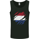 Torn Netherlands Flag Holland Dutch Day Football Mens Vest Tank Top Black