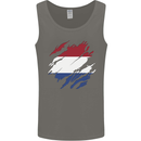Torn Netherlands Flag Holland Dutch Day Football Mens Vest Tank Top Charcoal