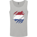 Torn Netherlands Flag Holland Dutch Day Football Mens Vest Tank Top Sports Grey