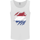 Torn Netherlands Flag Holland Dutch Day Football Mens Vest Tank Top White