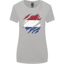 Torn Netherlands Flag Holland Dutch Day Football Womens Wider Cut T-Shirt Sports Grey