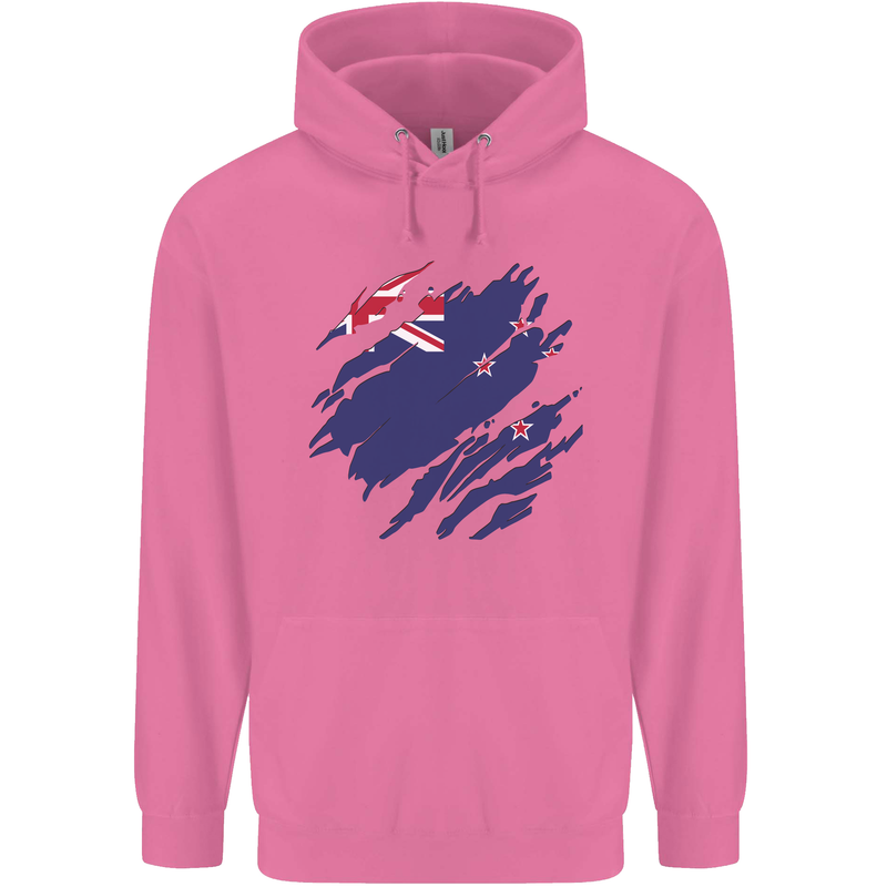 Torn New Zealand Flag Zealander Kiwi Day Childrens Kids Hoodie Azalea