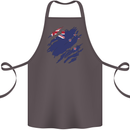 Torn New Zealand Flag Zealander Kiwi Day Cotton Apron 100% Organic Dark Grey