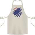 Torn New Zealand Flag Zealander Kiwi Day Cotton Apron 100% Organic Natural