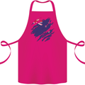 Torn New Zealand Flag Zealander Kiwi Day Cotton Apron 100% Organic Pink