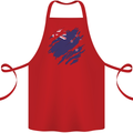 Torn New Zealand Flag Zealander Kiwi Day Cotton Apron 100% Organic Red