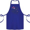 Torn New Zealand Flag Zealander Kiwi Day Cotton Apron 100% Organic Royal Blue