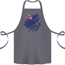 Torn New Zealand Flag Zealander Kiwi Day Cotton Apron 100% Organic Steel