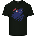 Torn New Zealand Flag Zealander Kiwi Day Kids T-Shirt Childrens Black