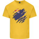 Torn New Zealand Flag Zealander Kiwi Day Kids T-Shirt Childrens Yellow