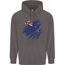 Torn New Zealand Flag Zealander Kiwi Day Mens 80% Cotton Hoodie Charcoal