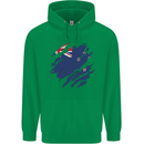 Torn New Zealand Flag Zealander Kiwi Day Mens 80% Cotton Hoodie Irish Green