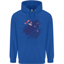 Torn New Zealand Flag Zealander Kiwi Day Mens 80% Cotton Hoodie Royal Blue