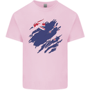 Torn New Zealand Flag Zealander Kiwi Day Mens Cotton T-Shirt Tee Top Light Pink