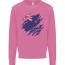 Torn New Zealand Flag Zealander Kiwi Day Mens Sweatshirt Jumper Azalea