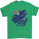 Torn New Zealand Flag Zealander Kiwi Day Mens T-Shirt 100% Cotton Irish Green