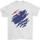 Torn New Zealand Flag Zealander Kiwi Day Mens T-Shirt 100% Cotton White